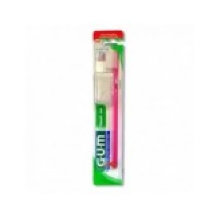 Periuta de Dinti Manuala, GUM, Classic Soft 4-Row 409, Curatarea Placii Bacteriene, Hard, Culoare Roz