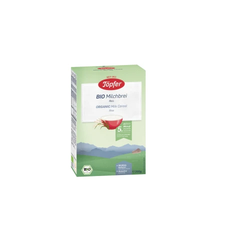 Cereale Bio orez cu lapte pentru +5 luni, 200g, Topfer