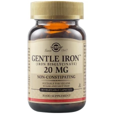 Fier cu actiune blanda Gentle Iron 20mg, 90 capsule, Solgar