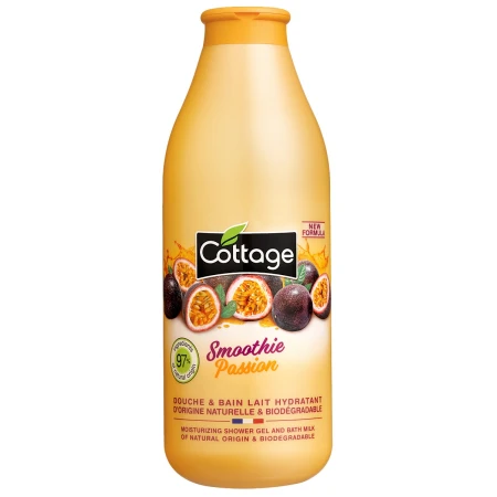 Gel de dus si lapte de baie Smoothie Passion, 750ml, Cottage