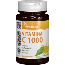 Vitamina C 1000mg cu bioflavonoide, acerola si macese, 30 comprimate, Vitaking