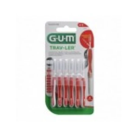 Set 6x Periute Interdentare, GUM, Trav-Ler, pentru Curatare in Profunzime, Tratate cu Clorhexidina, 0.8 mm