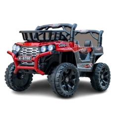 Masinuta electrica pentru copii intre 2 si 4 ani, 4x4, Kinderauto CAPE-X, 100W, 12V, scaun tapitat, rosie