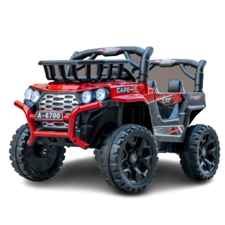 Masinuta electrica pentru copii intre 2 si 4 ani, 4x4, Kinderauto CAPE-X, 100W, 12V, scaun tapitat, rosie