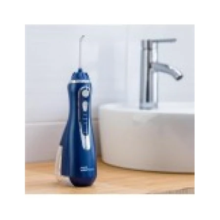 Irigator / Dus Bucal, Waterpik, WP-563, fara fir, 4 Varfuri Incluse, 3 Trepte, Rezevor 210ml, Rotatie 360, Albastru