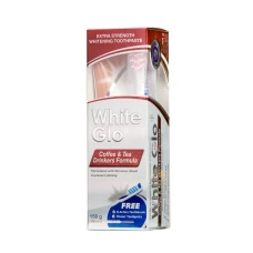 Pasta de dinti cu periuta Coffee And Tea, 100ml, White Glo