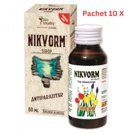 Nikvorm sirop pachet10 flacoane,Biovitality