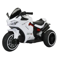 Motocicleta electrica cu 3 roti, Kinderauto SuperSpeed, 70W, 12V 7Ah, Alba