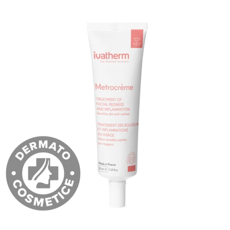 Tratamentul rosetei cutanate si al inflamatiei fetei Metrocreme, 30ml, Ivatherm