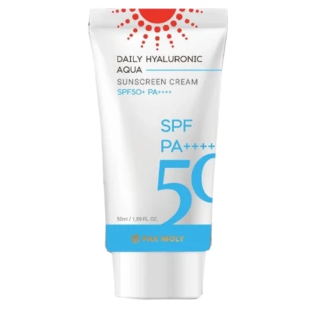 Crema pentru protectie solara cu acid hialuronic SPF50+, 50ml, Pax Moly
