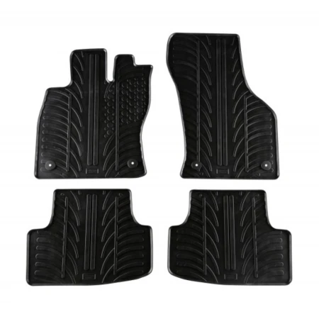 Covorase auto negre din cauciuc pentru VW Golf VII 2012 - prezent/ Golf VIII Hatchback 2020-; SEAT Leon III 2013-2020 (5 usi) Gledring