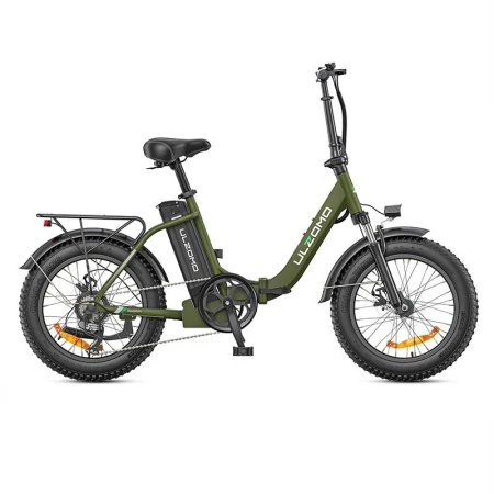 Bicicleta electrica pliabila ULZOMO E-bike Dolphin 20, 350W, 36V 13Ah, autonomie 89km, viteza maxima 25km/h, Green, 20''