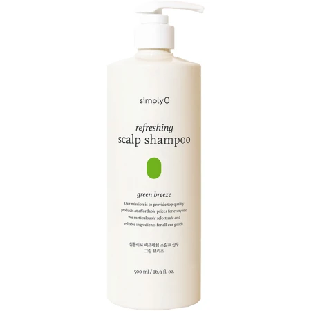 Sampon pentru par gras Refreshing Scalp Green Breeze, 500ml, Simlyo