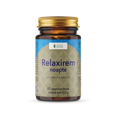 Relaxirem noapte, 60 comprimate filmate, Laboratoarele Remedia