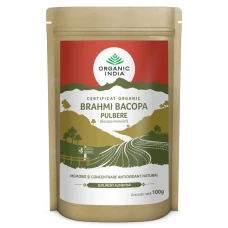 Brahmi Bacopa Pulbere | Memorie si Concentrare, Antioxidant Natural, eco, 100g, Organic India