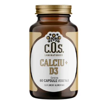 Calciu + Vitamina D3, 60 capsule, COS Laboratories