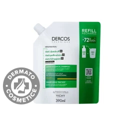 Rezerva Eco Sampon anti-matreata pentru par uscat Dercos, 390ml, Vichy