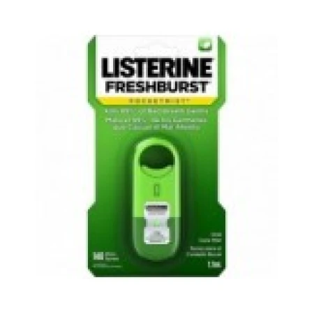 Spray Bucal, Listerine, Pocket Mist, Fresh Burst, impotriva Halitozei si Respiratiei Urat Mirositoare, 140 Pulverizari, 7.7ml