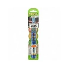 Periuta de Dinti pentru Copii, Firefly, Star Wars, R2D2, Cronometru 1 min, Ventuza Stand-Up, cu Lumini, Soft, Albastra