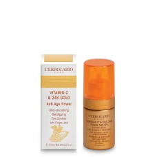 L'Erbolario Pudra de ochi Vitamina C si Aur 24K, 15ml