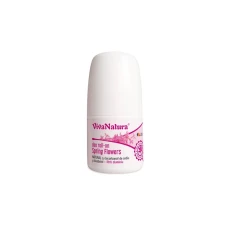 Deo roll-on natural Spring Flowers cu bicarbonat si bisabolol, 50ml, VivaNatura