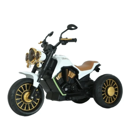 Motocicleta electrica cu 3 roti, Telecomanda, Kinderauto Jocker 70W premium, alb