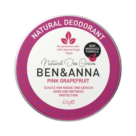 Deodorant natural crema Pink Grapefruit, 45g, Ben&Anna