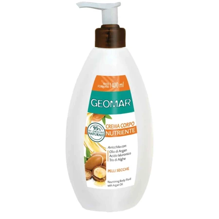 Crema de corp cu ulei de argan pentru pielea uscata, 400ml, Geomar