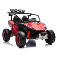 UTV electric pentru 2 copii Kinderauto Vector V2 Dune-Buggy, 220W, 12V, roti moi, scaun tapitat, echipat premium, rosu