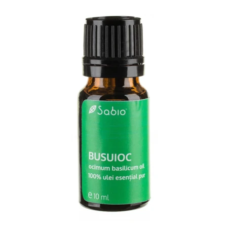 Ulei esential de busuioc (ocimum basilicum oil), 10ml, Sabio