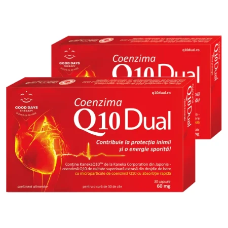 Pachet 2 cuti Coenzima Q10 dual - 2 cutii tratament 2 luni Good Days