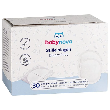 Comprese pentru san cu forma anatomica 34041, 30 bucati, Baby Nova