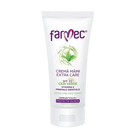 Crema de maini cu SPF10 si ceai verde Extra Care, 100ml, Farmec