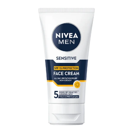 Crema de fata pentru barbati Sensitive SPF15, 75ml, Nivea