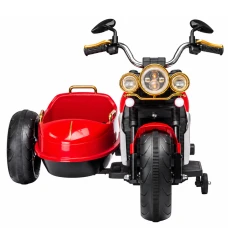 Motocicleta electrica BJDL1588 cu atasament, pentru copii 3-5 ani, 55W, 12V 7Ah, echipare premium, rosie