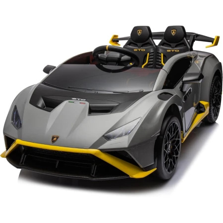 Masinuta electrica cu functie drift Lamborghini Huracan STO, putere 220W, 12V Premium, Gri