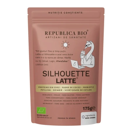 Silhouette Latte, pudra functionala ecologica, FARA GLUTEN, 175g, Republica BIO