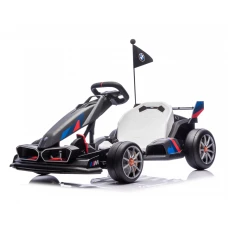 Kart electric pentru copii  BMW Motosport  putere 500W, sasiu ajustabil, Gri