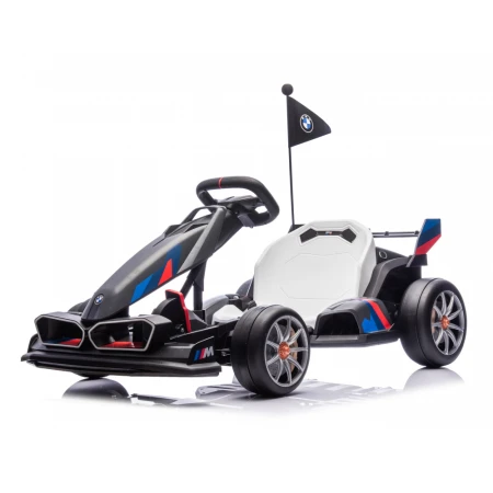 Kart electric pentru copii  BMW Motosport  putere 500W, sasiu ajustabil, Gri