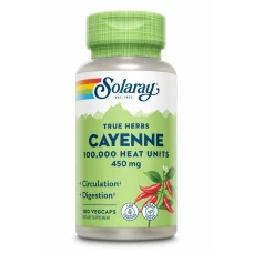 Cayenne (Ardei iute) 450mg, Solaray, 100 capsule, Secom
