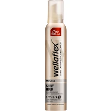 Spuma pentru par cu grad de fixare 5 Shiny Hold Wellaflex, 200ml, Wella