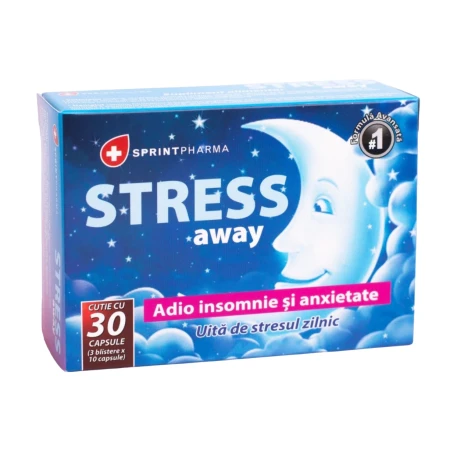 Supliment alimentar pentru tulburari de somn Stress Away, 30 capsule, Sprint Pharma