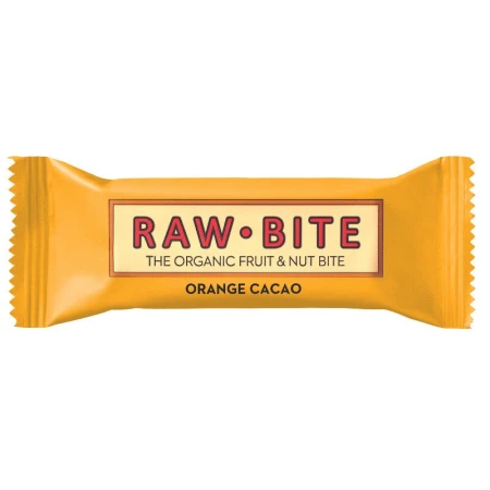 BATON FARA GLUTEN, FARA ZAHAR, ORANGE CACAO, BIO, 50G, RAW BITE