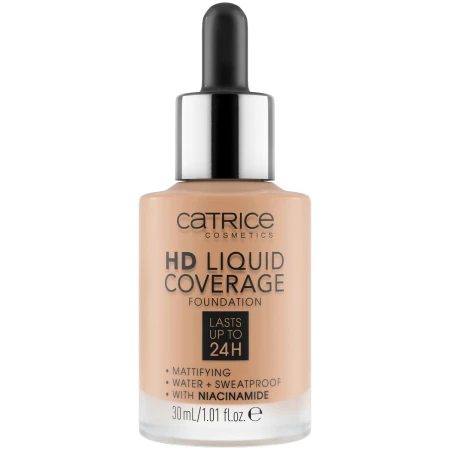 Fond de ten HD Liquid Coverage Foundation 040 - Warm Beige, 30ml, Catrice
