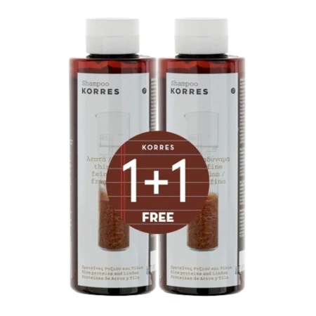 Pachet Sampon Rice & Linden, 2x250ml, Korres