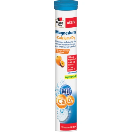 Magneziu + Calciu + D3, 15 comprimate efervescente, Doppelherz