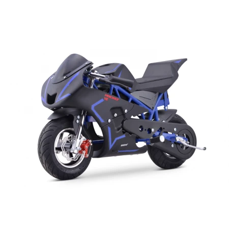 Motocicleta electrica pentru copii NITRO E-Pocketbike Rocket VX 6   800W 36V, culoare albastra