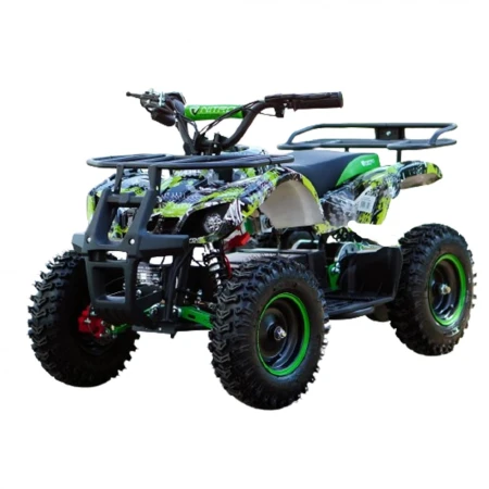 ATV electric pentru copii NITRO Torino Quad 1000W 36V 12Ah, Snowy tyres, grafiti green