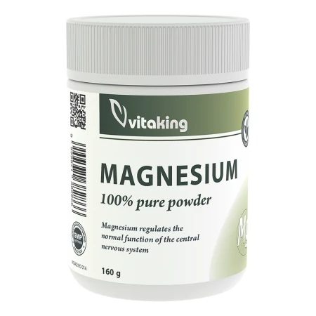 Pulbere de magneziu citrat, 160g, Vitaking
