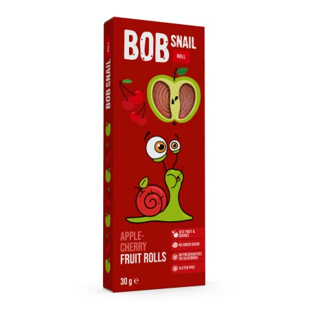 Rulou din mere si cirese, 30g, Bob Snail